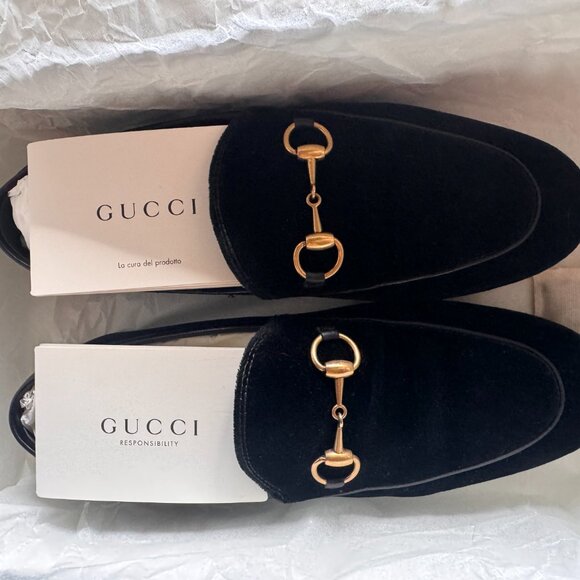 WOMENS 36 1/2 - GUCCI HORESEBIT VELVET LOAFER - Worn Once - Picture 13 of 14